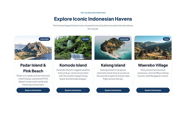 Tampilan website North Bali Tour & Travel