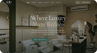Contoh website salon kecantikan