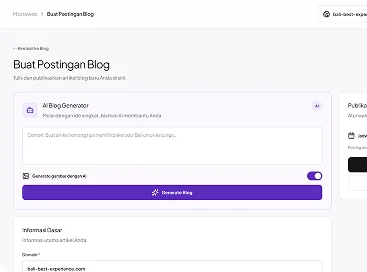AI Blog Generator Macroweb untuk artikel bisnis