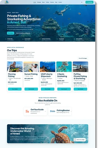 Screenshoot halaman Private Fishing & Snorkeling Adventures in Amed
