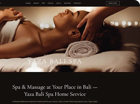 Tampilan website spa